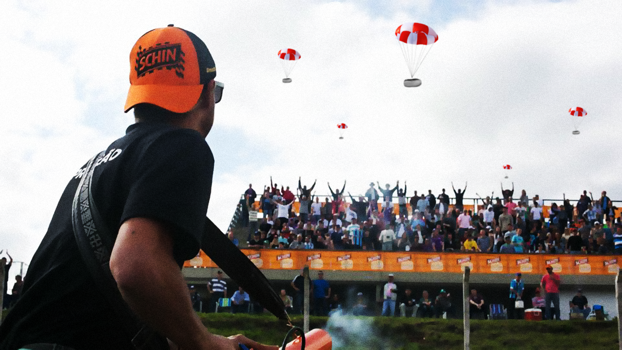 Lançamento de brinde com drone – Mini Paraquedas tecnologia para eventos e feiras