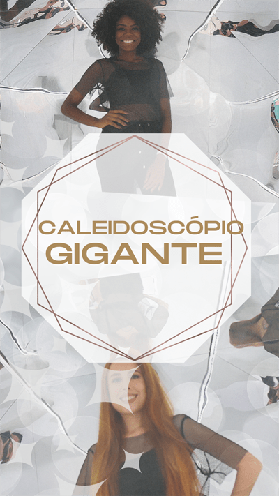 Caleidoscópio Gigante para eventos – Cabine de Fotos tecnologia para eventos e feiras