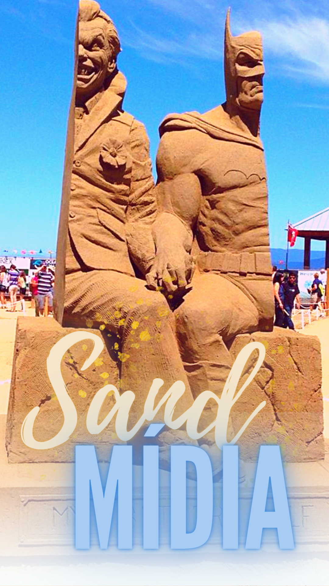 Mídia Ecológica Sand Mídia – Escultura na Areia tecnologia para eventos e feiras